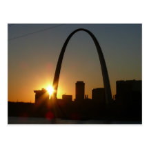 St. Louis Arch Sunset Postcard
