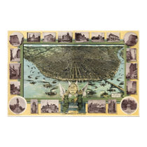 St Louis birdseye map  - 1896 (Graf) BigMapBlog posters