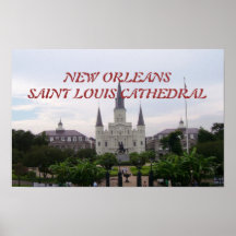 St. Louis Cathedral and Jackson Square Poster