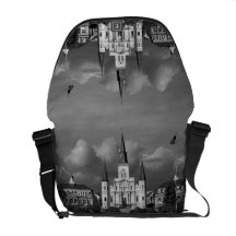 St. Louis Cathedral B&W MESSENGER BAG