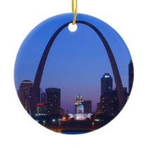 St. Louis City Scape Christmas Ornaments