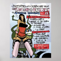 artsprojekt, st. louis jam print poster, jim, mahfood, food, one, 40oz, comics, clerks, grrl scouts, colt 45, stupid, page, filler, man, live art, live, art, z-trip, murs, felt, true, tales, underground, hip, hop, sarah, silverman, program, frenchpulp, mahf, earthworms, comic, books., jim mahfood, jim mahfood skateboards, food one skateboards, 40 oz comics skateboards, food one, 40 oz comics, Poster with custom graphic design