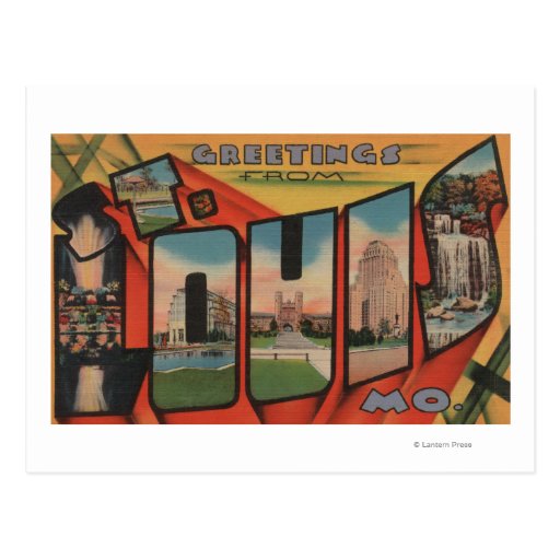 St. Louis, Missouri - Large Letter Scenes 2 Post Cards