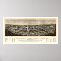 St. Louis, MO World's Fair Panoramic Map - 1904a Print