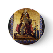 St. Louis Of Toulouse Crowned His Brother Robert Pinback Button
