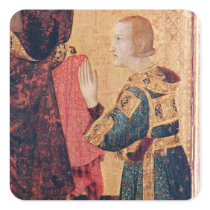St. Louis of Toulouse  crowning his brother Square Sticker