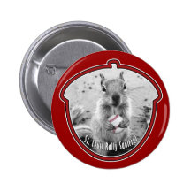 St Louis Rally Squirrel - baseball Pinback Buttons