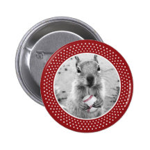 St Louis Rally Squirrel - baseball Pinback Buttons