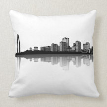 St. Louis Skyline Pillow (b/w)