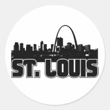 St Louis Skyline Round Sticker