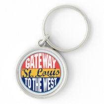 St Louis Vintage Label Key Chain