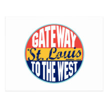 St Louis Vintage Label Postcard