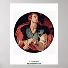 St. Lucas Tondo By Jacopo Pontormo Poster