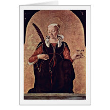 St. Lucia By Francesco Del Cossa Greeting Cards