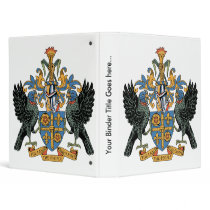St. Lucia Coat of Arms detail Binders
