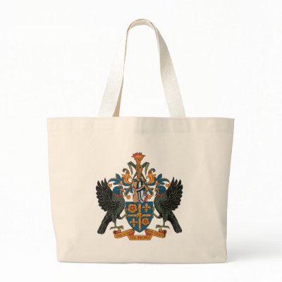 St. Lucia Coat of Arms Tote Bag by FlagTshirts