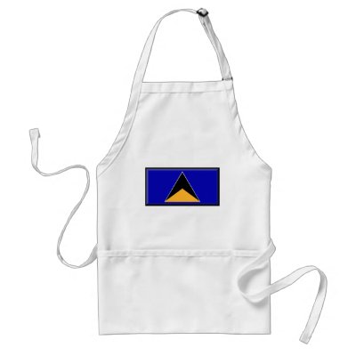 St. Lucia Flag Apron by jacinto888