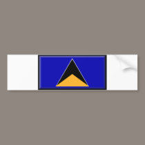 St. Lucia Flag bumper stickers