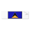 St. Lucia Flag bumper stickers by jacinto888 St. Lucia Flag bumper stickers