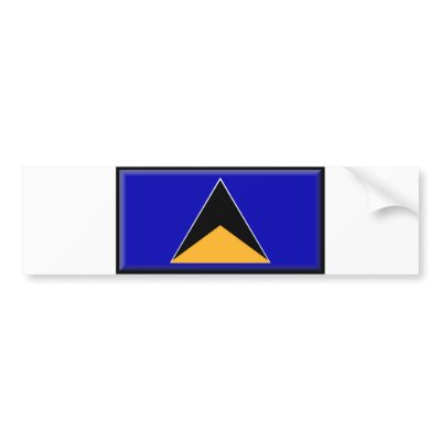 St. Lucia Flag Bumper Stickers by jacinto888