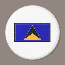 St. Lucia Flag magnets