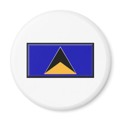 St. Lucia Flag Fridge Magnet by jacinto888