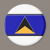 St. Lucia Flag magnets