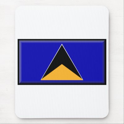 St. Lucia Flag Mouse Pads by jacinto888