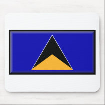 St. Lucia Flag mousepads