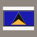 St. Lucia Flag postcards