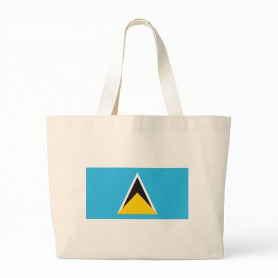 St. Lucia Flag Tote Bag by FlagTshirts