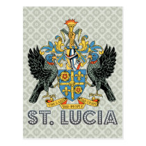 St. Lucia High Quality Coat of Arms postcards