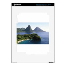 st_lucia_pitons_and_caribbean_sea decals for iPad 3
