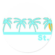 St. Lucia Round Stickers