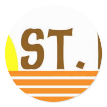 St. Lucia Round Sticker