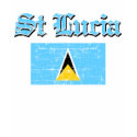 St Lucian Flag design t-shirts