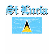St Lucian Flag design t-shirts
