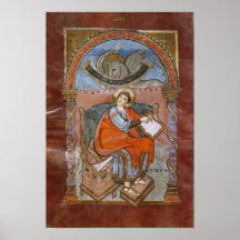 St. Luke, from the Gospel of St. Riquier Posters
