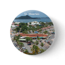 St. Maarten - Marigot Bay Pinback Buttons
