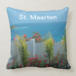 St. Maarten ocean view accent pillow