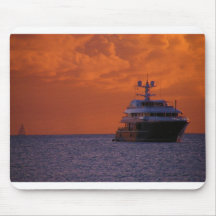 St. Maarten Sunset and Boat Mouse Pads