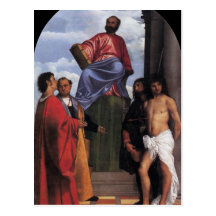 'St. Mark Enthroned' Post Card