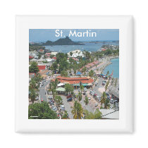 St. Martin and Marigot Bay Photo Fridge Magnet