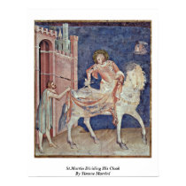 St.Martin Dividing His Cloak By Simone Martini posters
