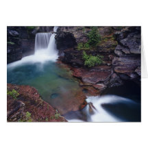 St Mary Falls in Glacier National Park in Cards