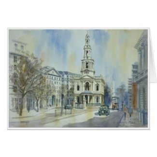 St Mary le Strand London card