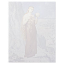 St. Mary Magdalene In The Desert By Puvis De Chava Custom Letterhead
