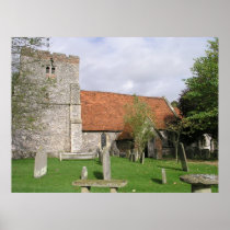St Mary, Turville, Buckinghamshire UK Poster