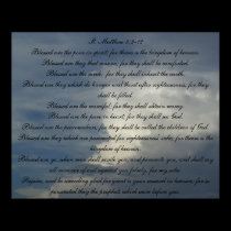 St. Matthew 5:3-12 Poster posters