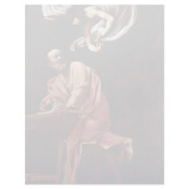 St. Matthew And The Angel By Michelangelo Merisi Custom Letterhead